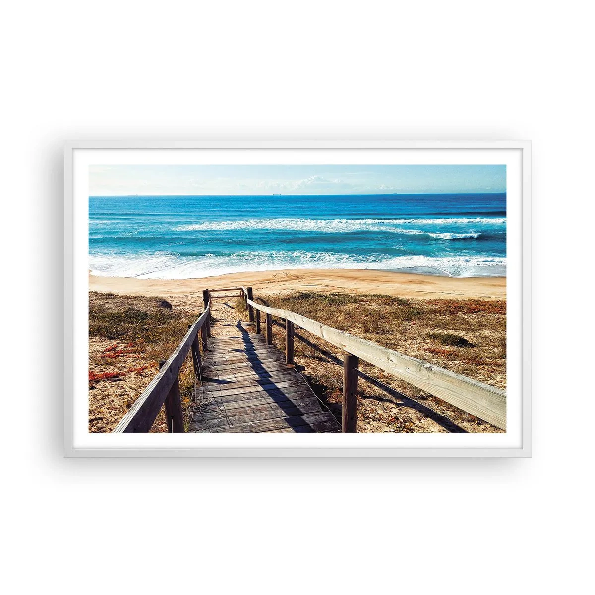 Póster en marco blanco - ¡Corre! - 91x61 cm