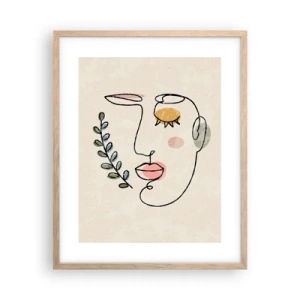 Póster en marco roble claro - Calma encontrada - 40x50 cm