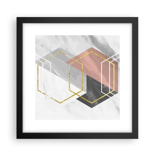 Póster en marco negro - Composición en cadena - 30x30 cm