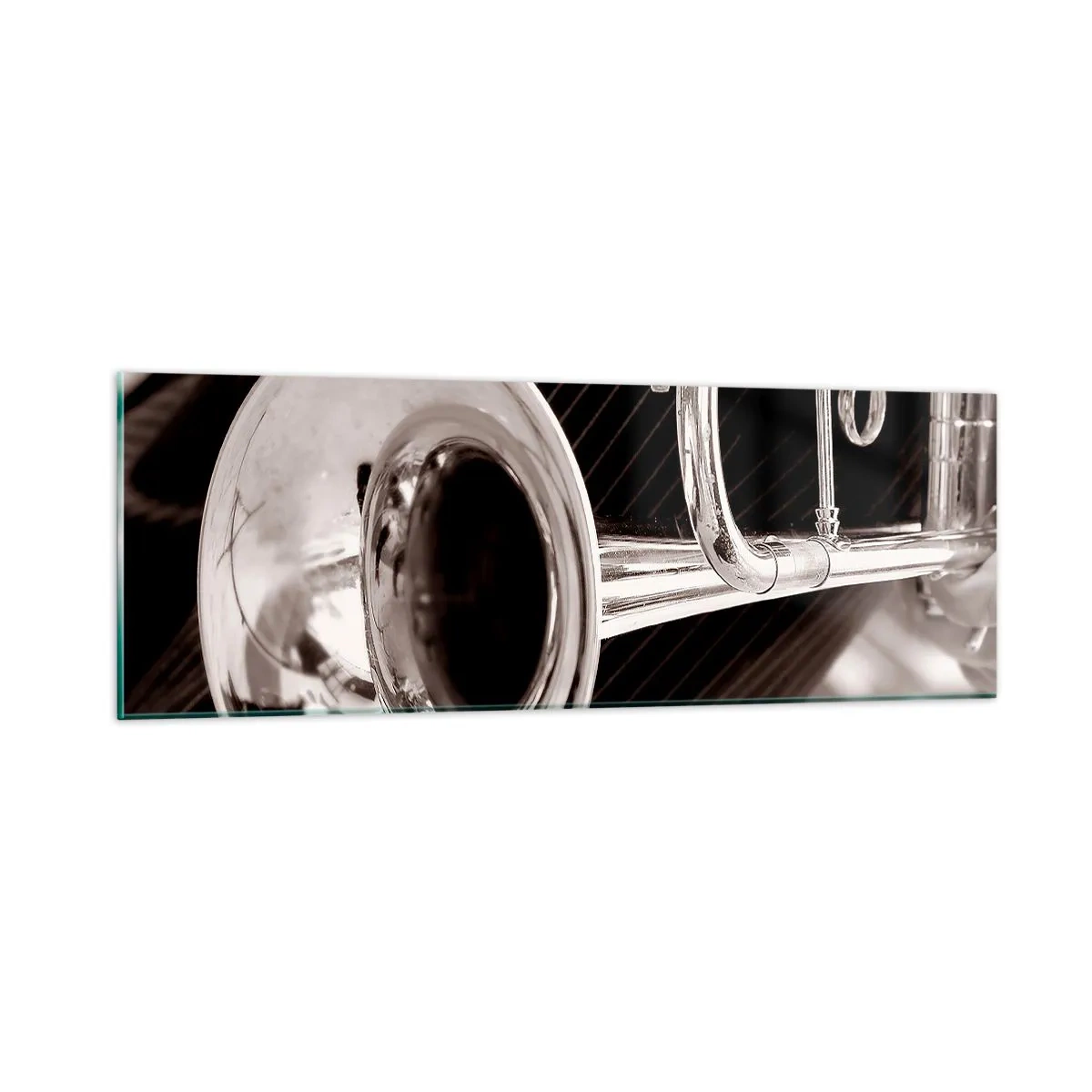 Cuadro sobre vidrio - Impresiones sobre Vidrio - Viaje musical a los años 30. - 90x30 cm