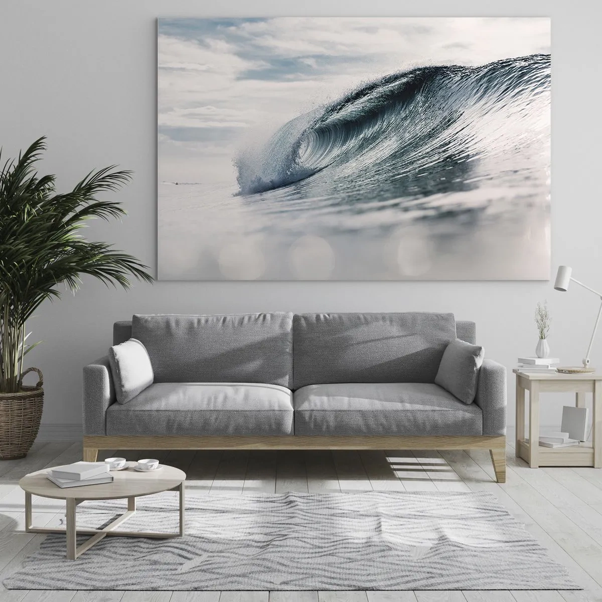 Cuadro sobre vidrio - Impresiones sobre Vidrio - La cima del océano - 70x50 cm