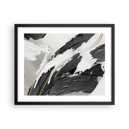 Póster en marco negro - Abstracción con estilo - 50x40 cm