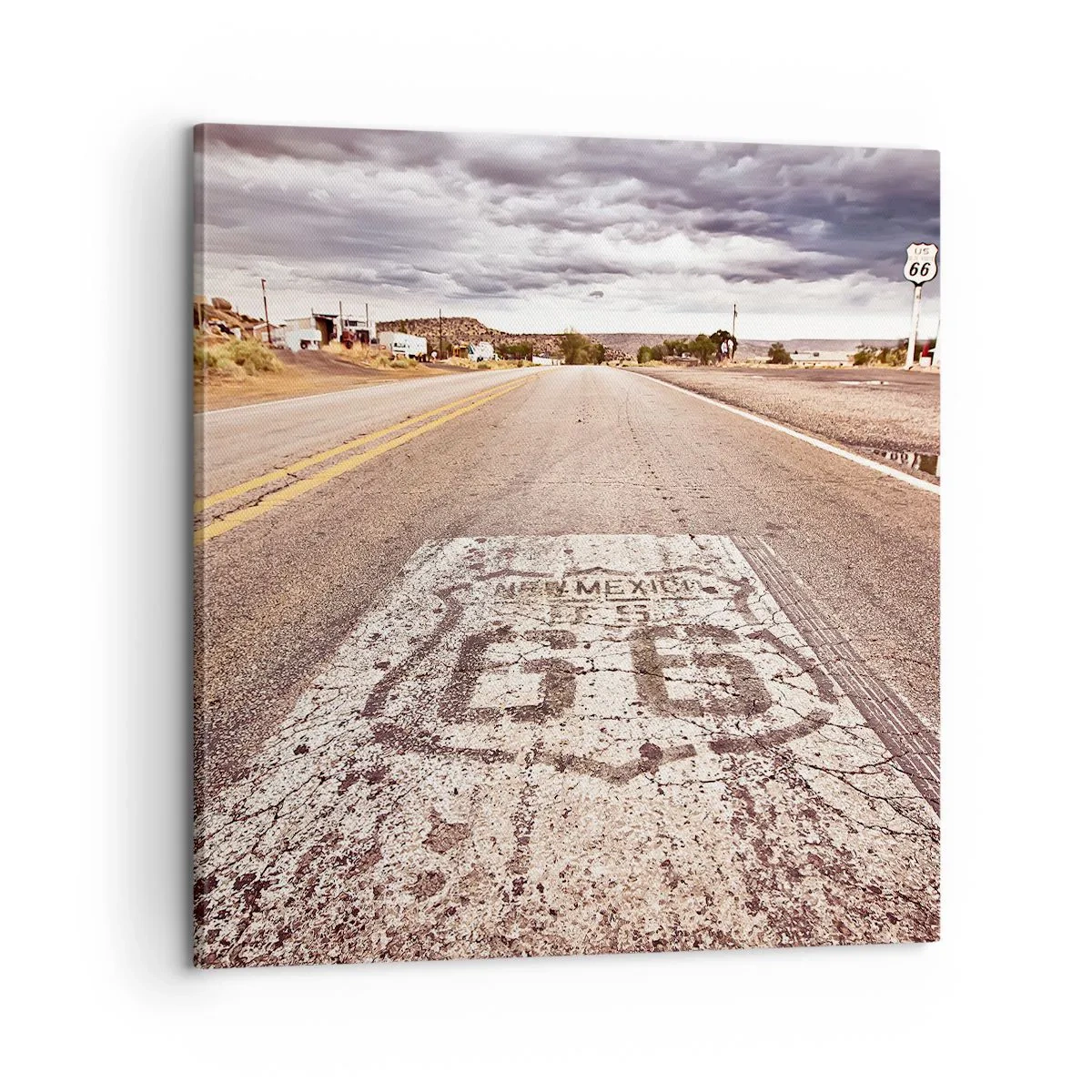 Cuadro sobre lienzo - Impresión de Imagen - Mother Road: una leyenda americana - 60x60 cm