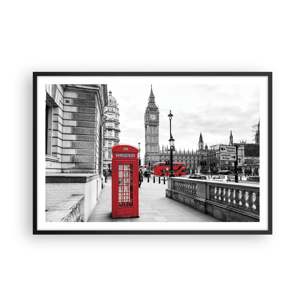 Póster en marco negro - Sin duda, Londres - 91x61 cm
