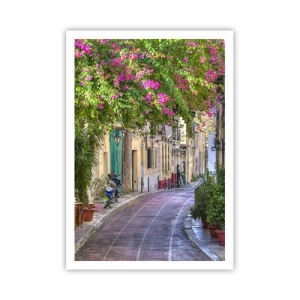 Póster - Un callejón floreciente - 70x100 cm