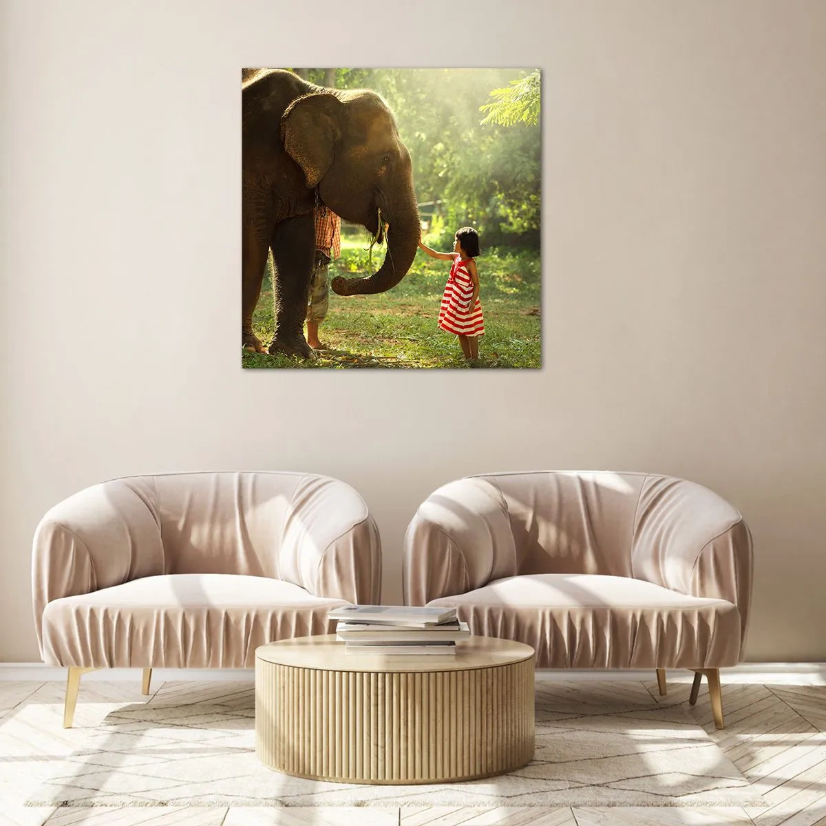 Cuadro sobre vidrio - Impresiones sobre Vidrio - El poder de la amistad - 60x60 cm