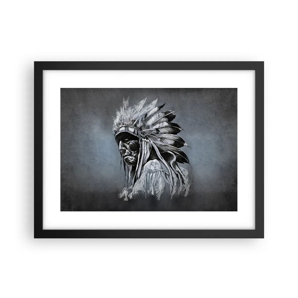 Póster en marco negro - Regreso a las raíces - 40x30 cm