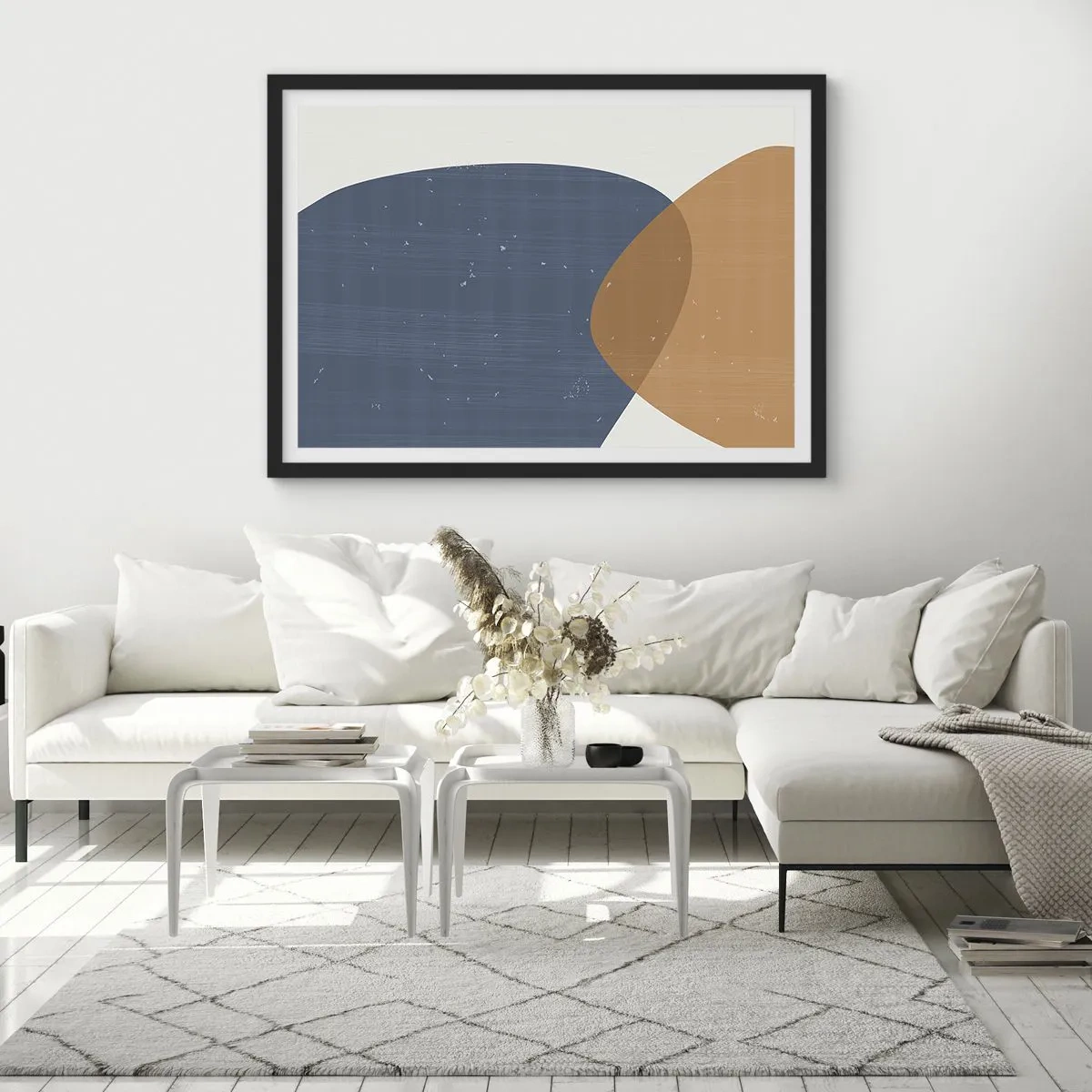 Póster en marco negro - Óvalos e influencias - 40x30 cm