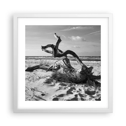 Póster en marco blanco - Escultura marina - 40x40 cm