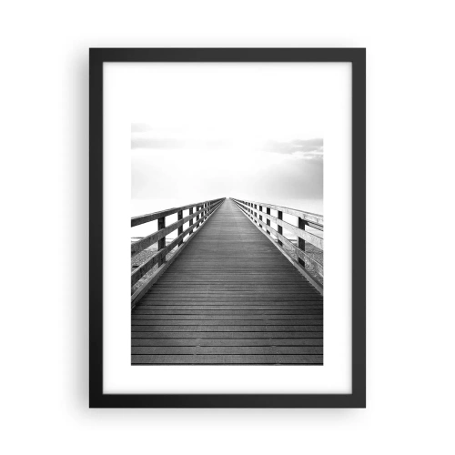 Póster en marco negro - En la distancia... - 30x40 cm