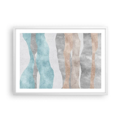 Póster en marco blanco - Un estudio de la cercanía - 70x50 cm