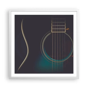 Póster en marco blanco - Un momento antes de que suene - 60x60 cm