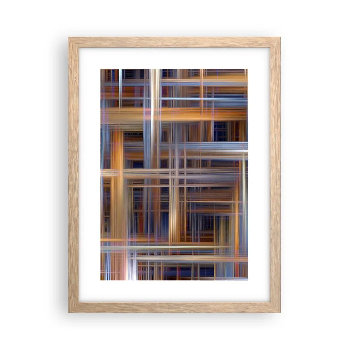 Póster en marco roble claro - Tejido de luz - 30x40 cm