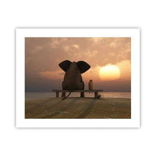 Póster - Es bueno estar en silencio juntos - 50x40 cm