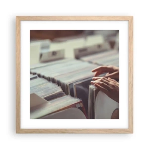 Póster en marco roble claro - En busca de emociones - 40x40 cm