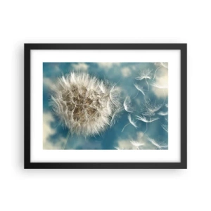 Póster en marco negro - El aliento de un ángel - 40x30 cm