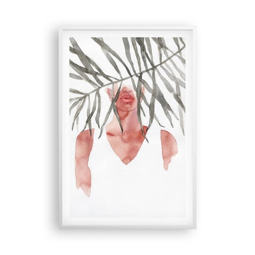 Póster en marco blanco - Dama del trópico - 61x91 cm