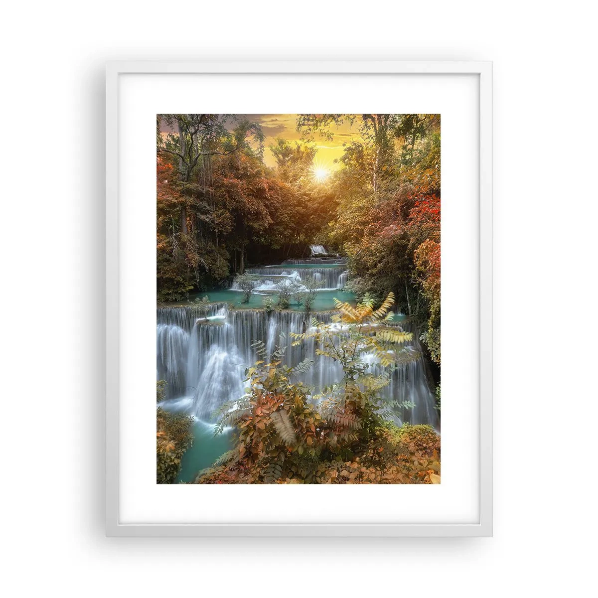 Póster en marco blanco - El tesoro escondido del bosque - 40x50 cm