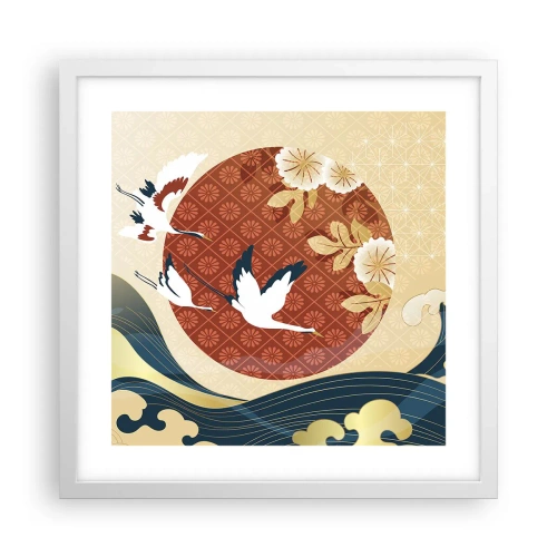 Póster en marco blanco - Un cuento de hadas japonés - 40x40 cm
