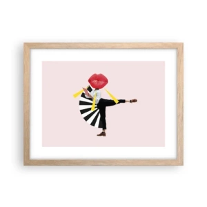 Póster en marco roble claro - Arte pop surrealista - 40x30 cm