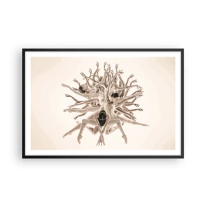 Póster en marco negro - Floreciendo en la danza - 91x61 cm