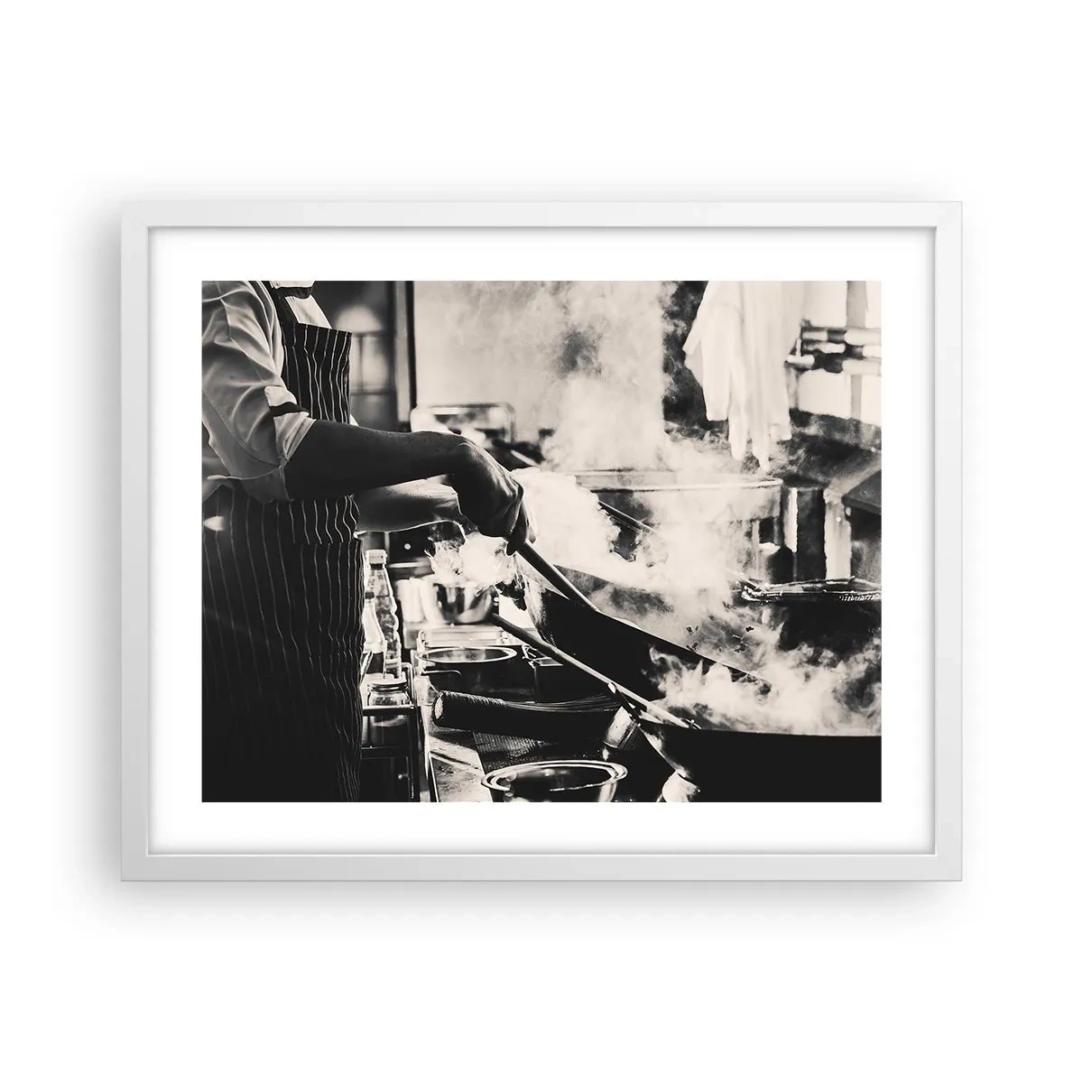 Póster en marco blanco - Alquimia de sabores - 50x40 cm