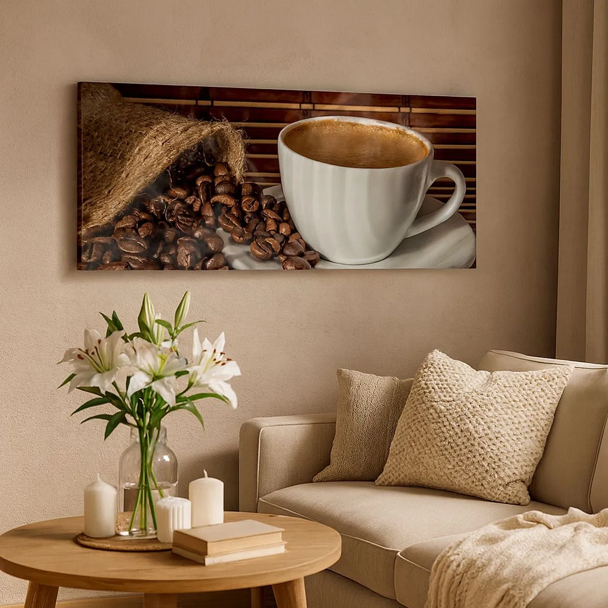 Cuadro sobre lienzo - Impresión de Imagen - La negrura del carbón, la transparencia del ámbar - 100x40 cm