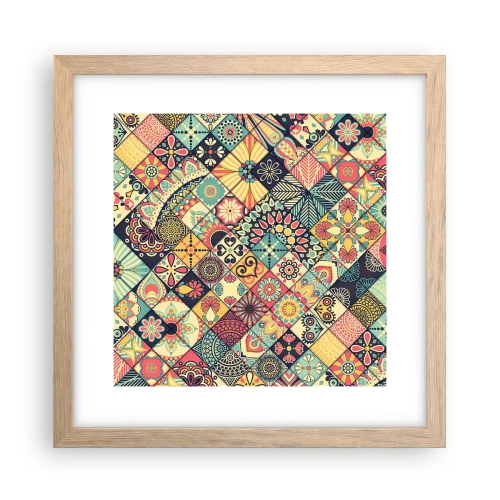 Póster en marco roble claro - Clima marroquí - 30x30 cm