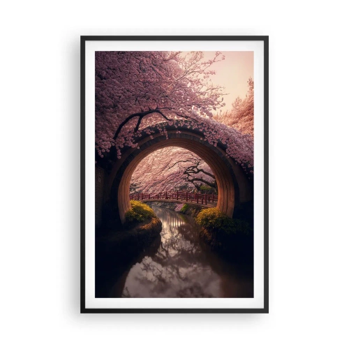 Póster en marco negro - Primavera japonesa - 61x91 cm