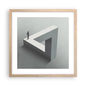 Póster en marco roble claro - Y, sin embargo, es posible - 40x40 cm