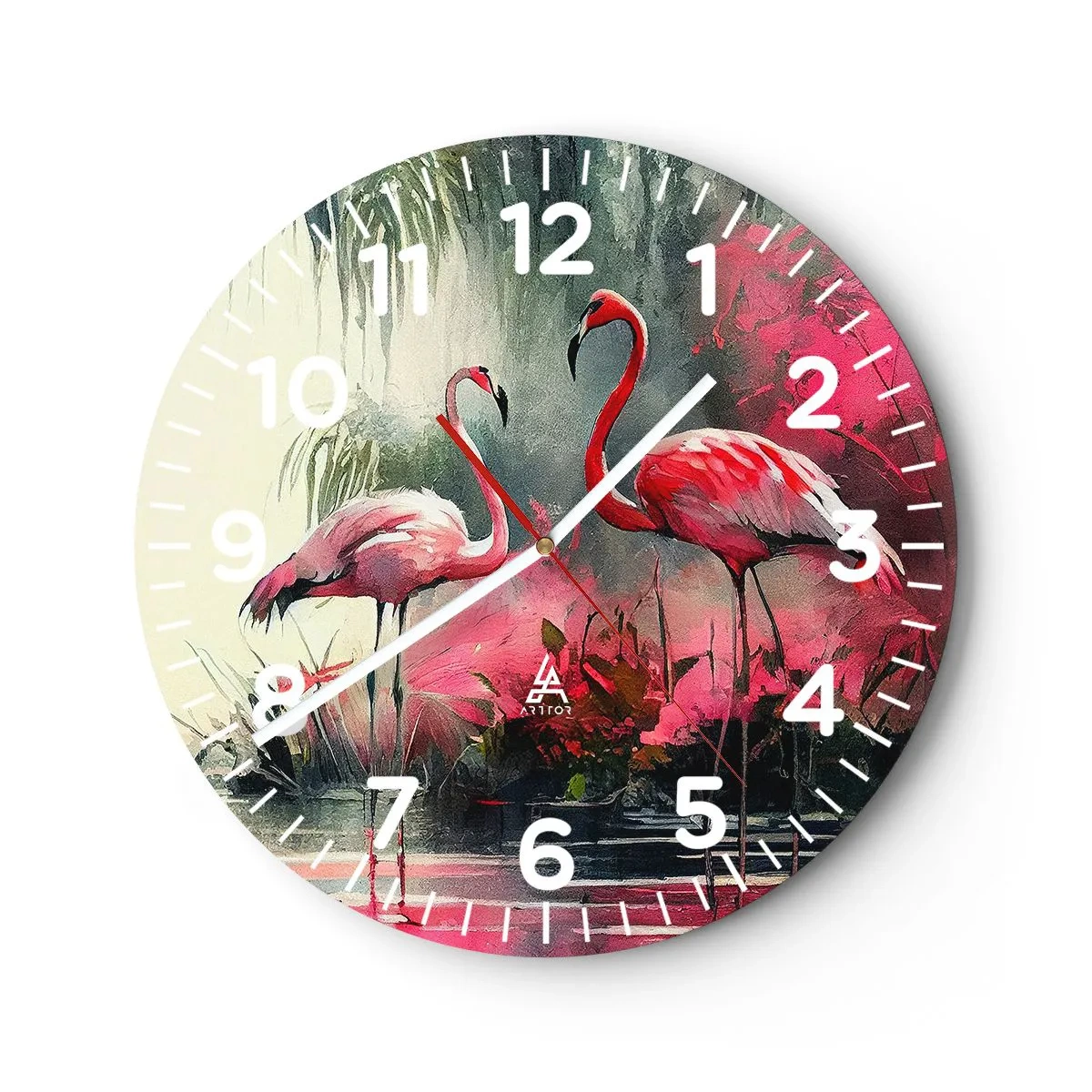 Reloj de pared - Reloj de vidrio - Una lección de encanto natural - 30x30 cm