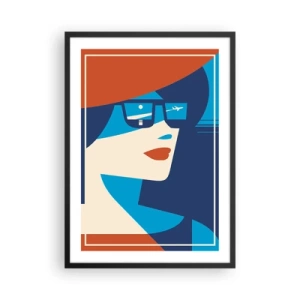 Póster en marco negro - viaje de vacaciones - 50x70cm - Cartel de vacaciones - Decoración de pared moderna para salón y dormitorio ARTTOR