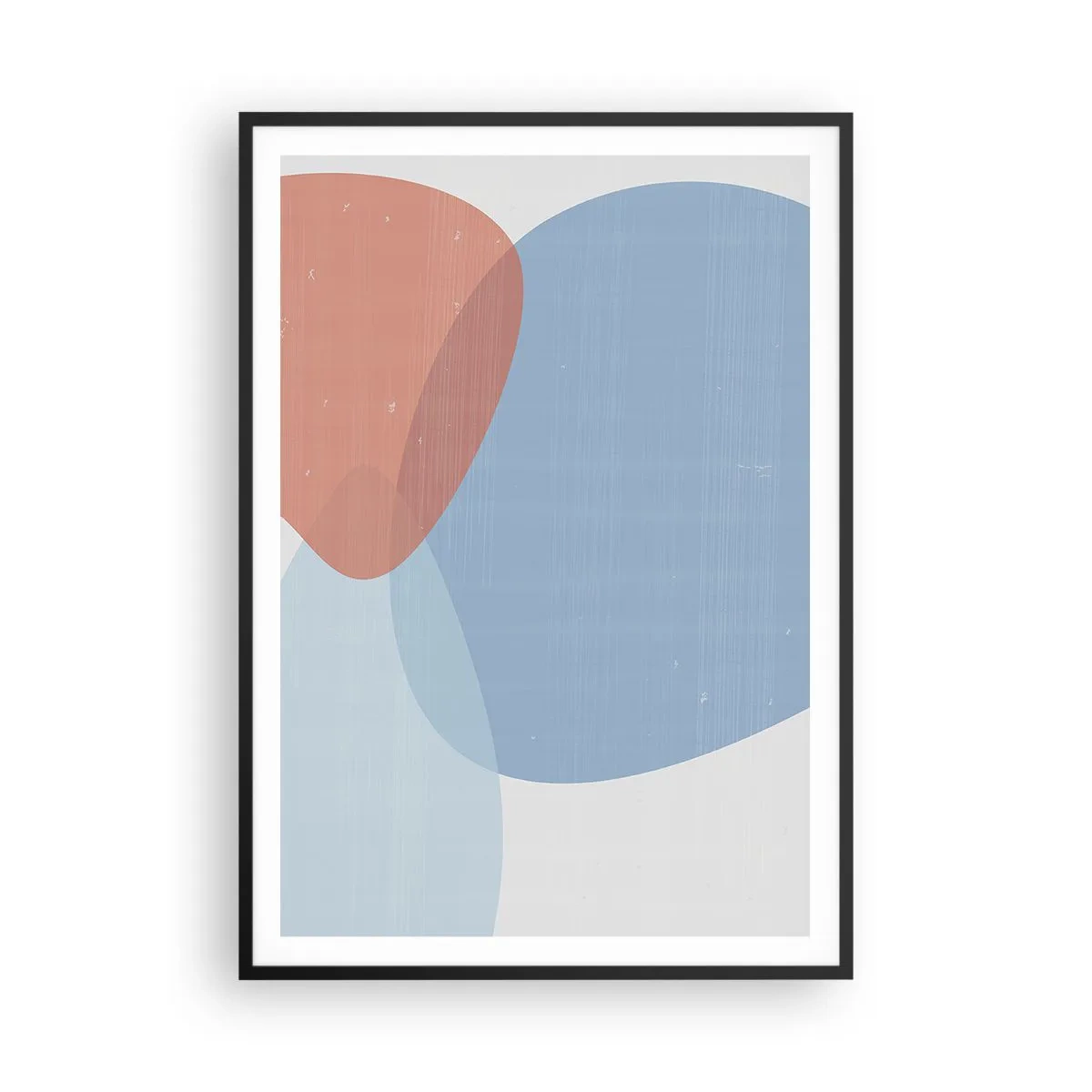 Póster en marco negro - Relaciones en colores pastel - 70x100 cm