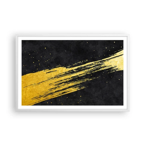 Póster en marco blanco - Saltar al hiperespacio - 91x61 cm