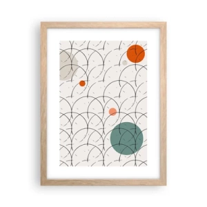 Póster en marco roble claro - Con espíritu pop-art - 30x40 cm