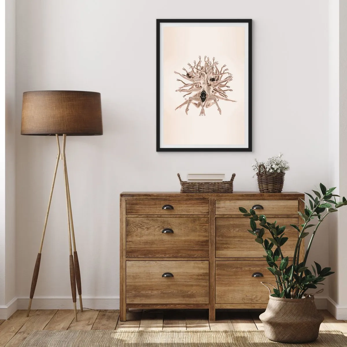 Póster en marco negro - Floreciendo en la danza - 61x91 cm