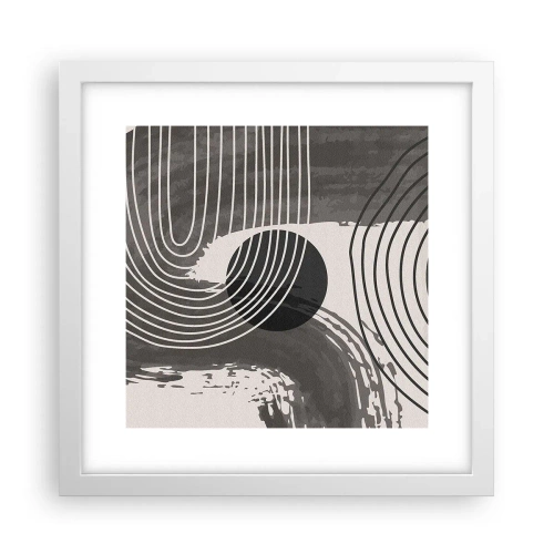 Póster en marco blanco - La victoria del óvalo - 30x30 cm