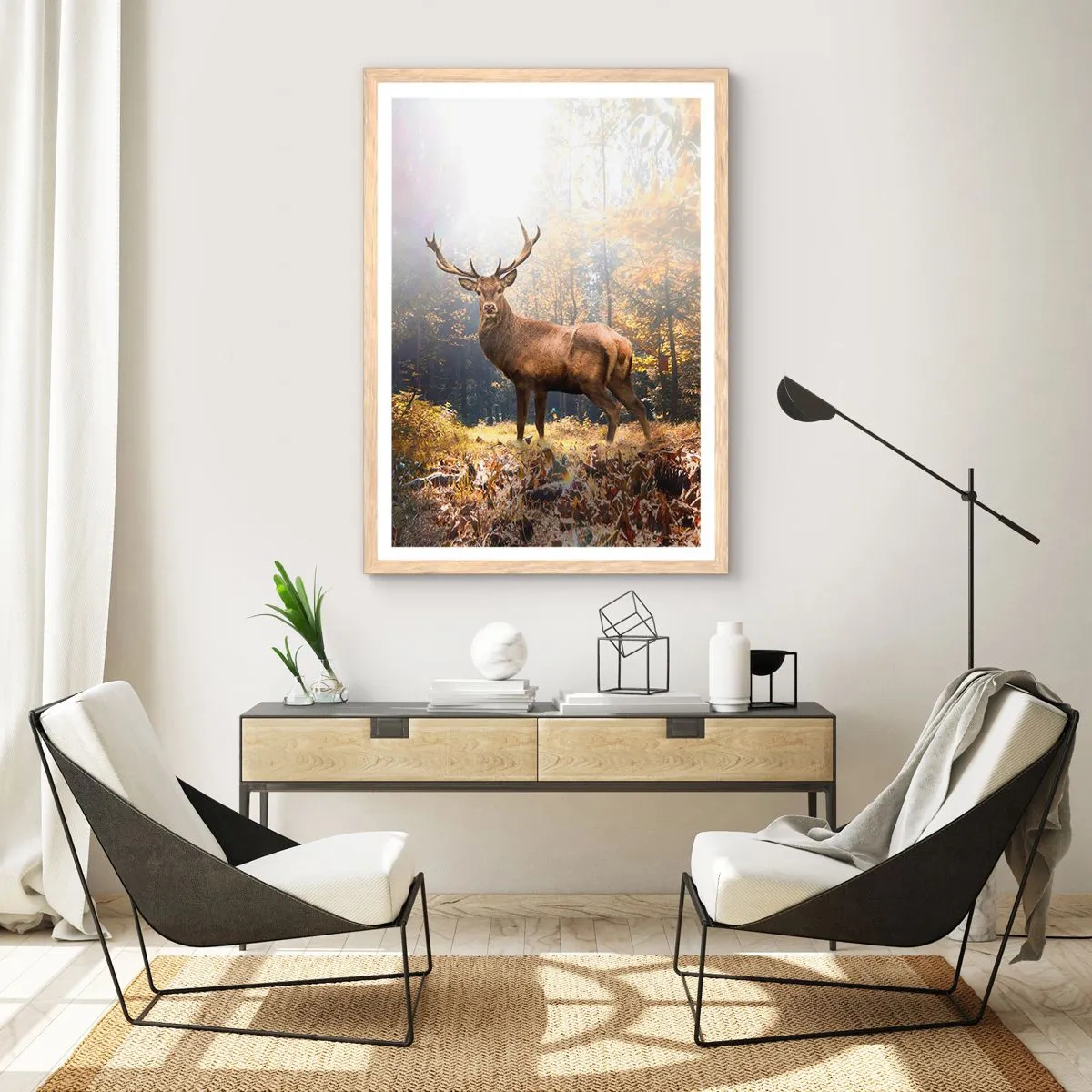 Póster en marco roble claro - Con toda la majestuosidad - 30x40 cm