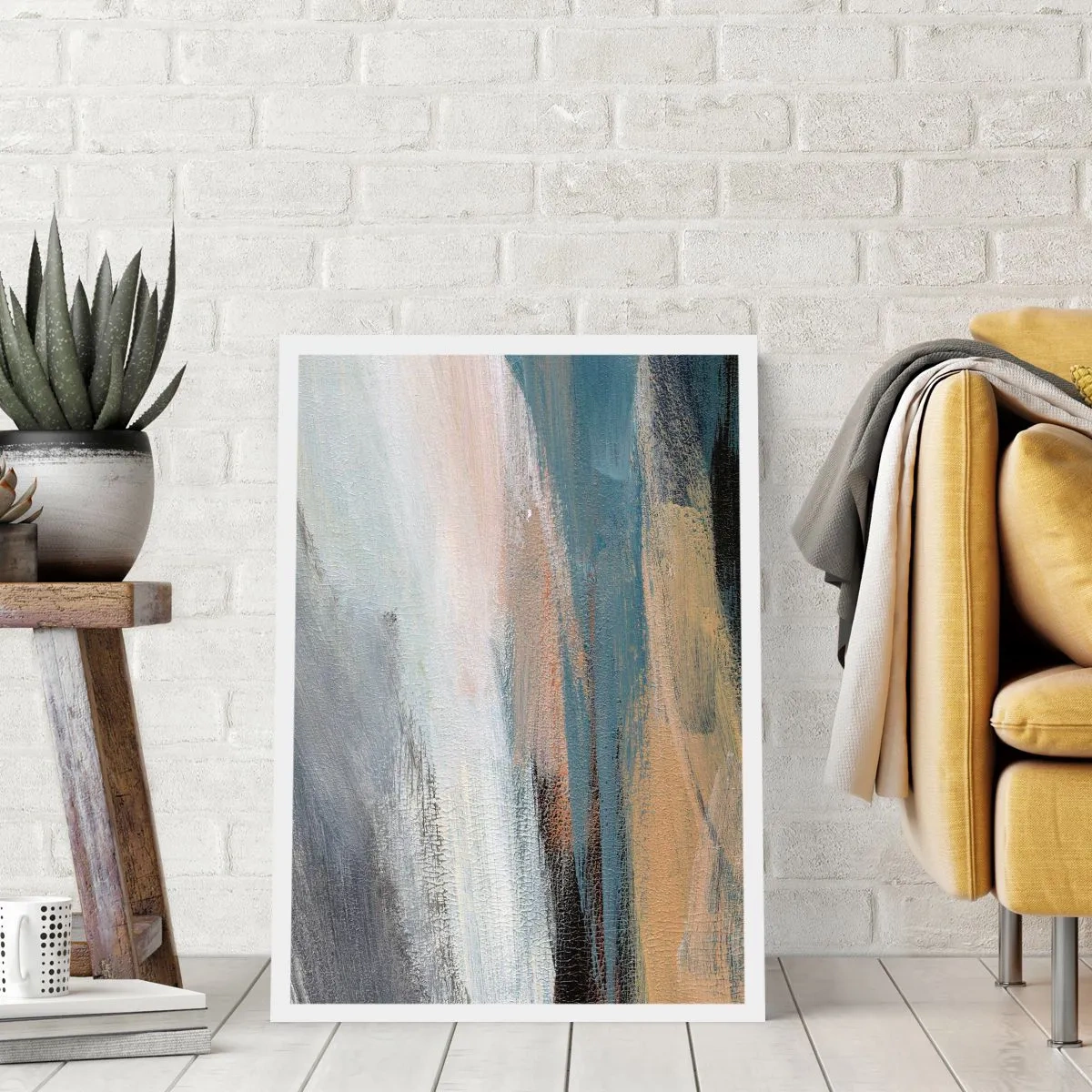 Póster - Abstracción: paisaje nórdico - 70x100 cm
