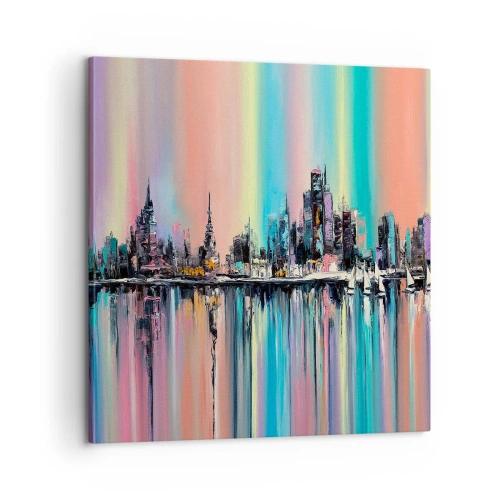 Cuadro sobre lienzo - Impresión de Imagen - Flota con la luz de la noche - 60x60 cm