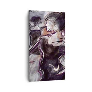 Cuadro sobre lienzo - Impresión de Imagen - Fundirse en uno con la música - 45x80 cm