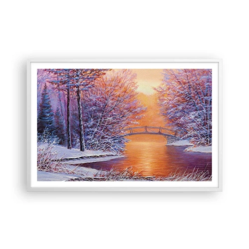 Póster en marco blanco - Reunámonos aquí - 91x61 cm