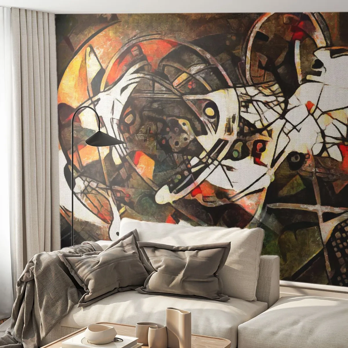 Fotomural Premium Canvas - ¿Oyes el movimiento? - Abstracción, Cubismo, Pedazo - 250x175 cm