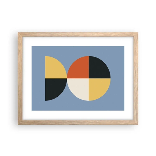 Póster en marco roble claro - Mira y cuenta - 40x30 cm