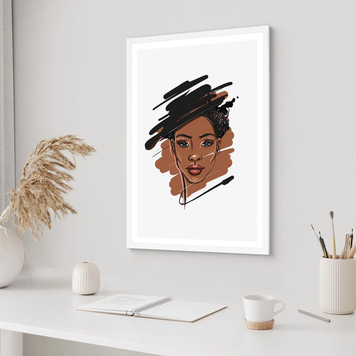 Póster en marco blanco - Dulce como el chocolate - 40x50 cm