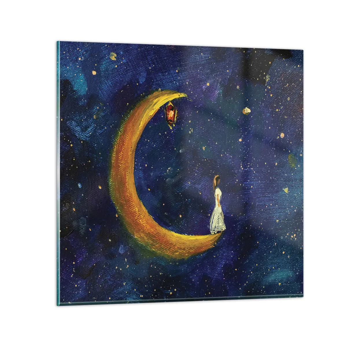 Cuadro sobre vidrio - Impresiones sobre Vidrio - La llamada de la Luna - 30x30 cm