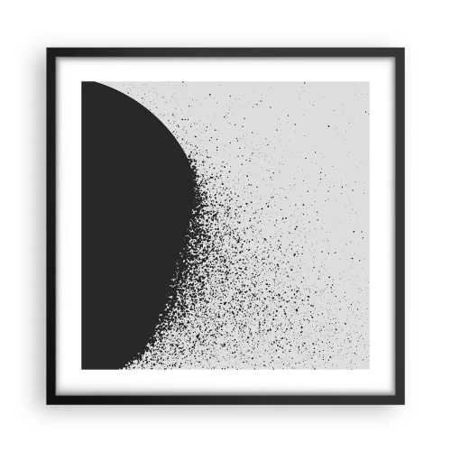 Póster en marco negro - El movimiento de las partículas - 50x50 cm