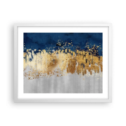 Póster en marco blanco - Composición moderna con chispas - 50x40 cm