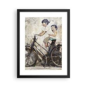 Póster en marco negro - ¿Verdadero o falso? - 30x40 cm