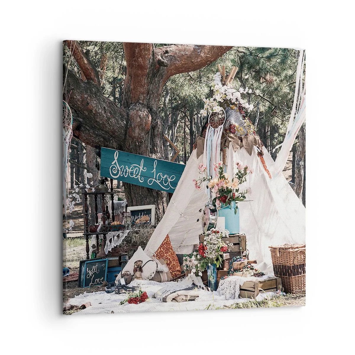 Cuadro sobre lienzo - Impresión de Imagen - Amor exótico - 50x50 cm